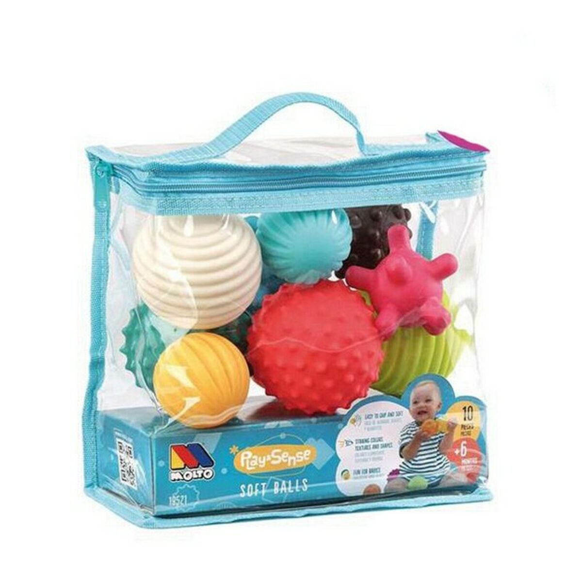 Construction set Moltó Play&Sense Soft Balls (ES) (10 pcs) - Little Baby Shop