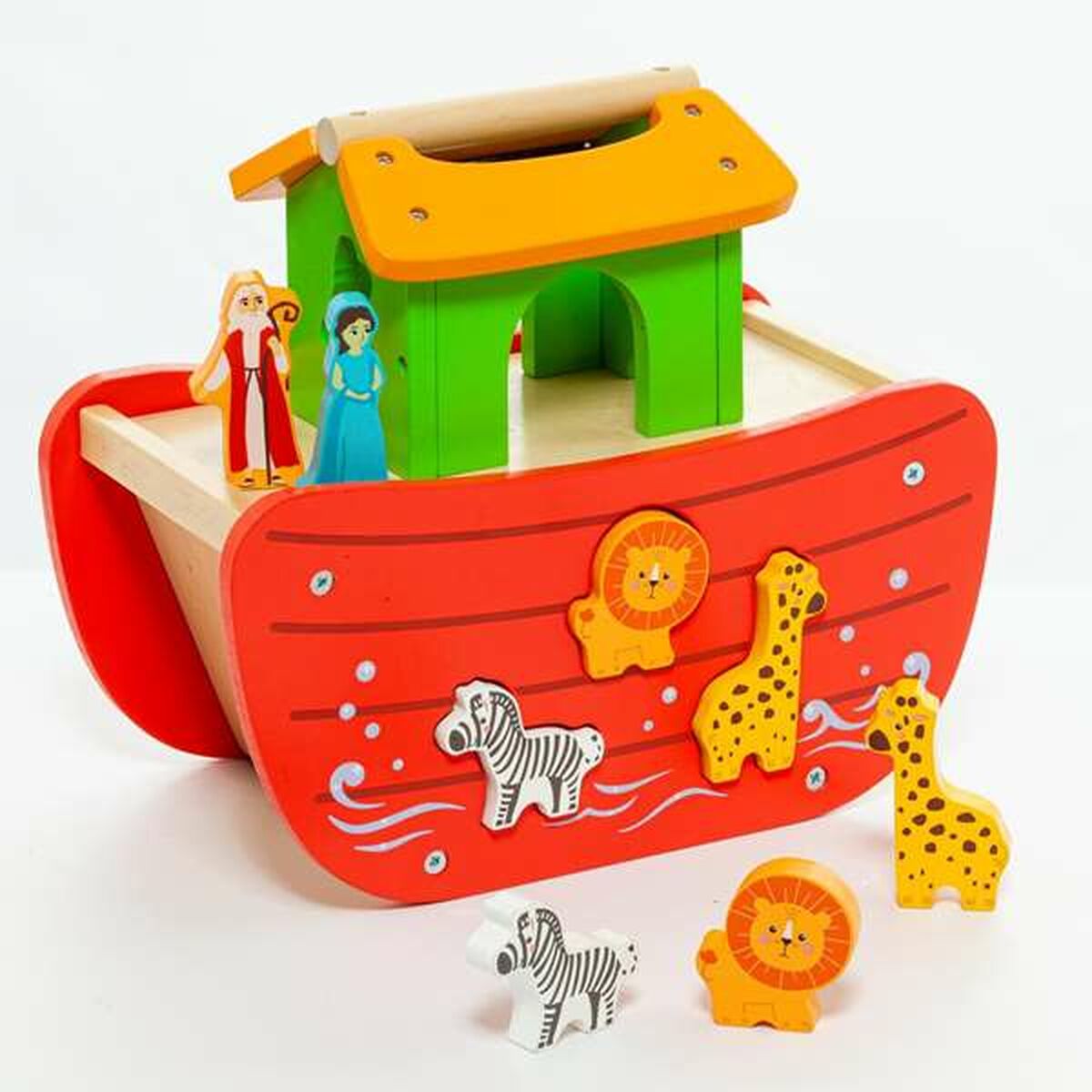 Playset Moltó Noah's ark Wood 17 Pieces - Little Baby Shop