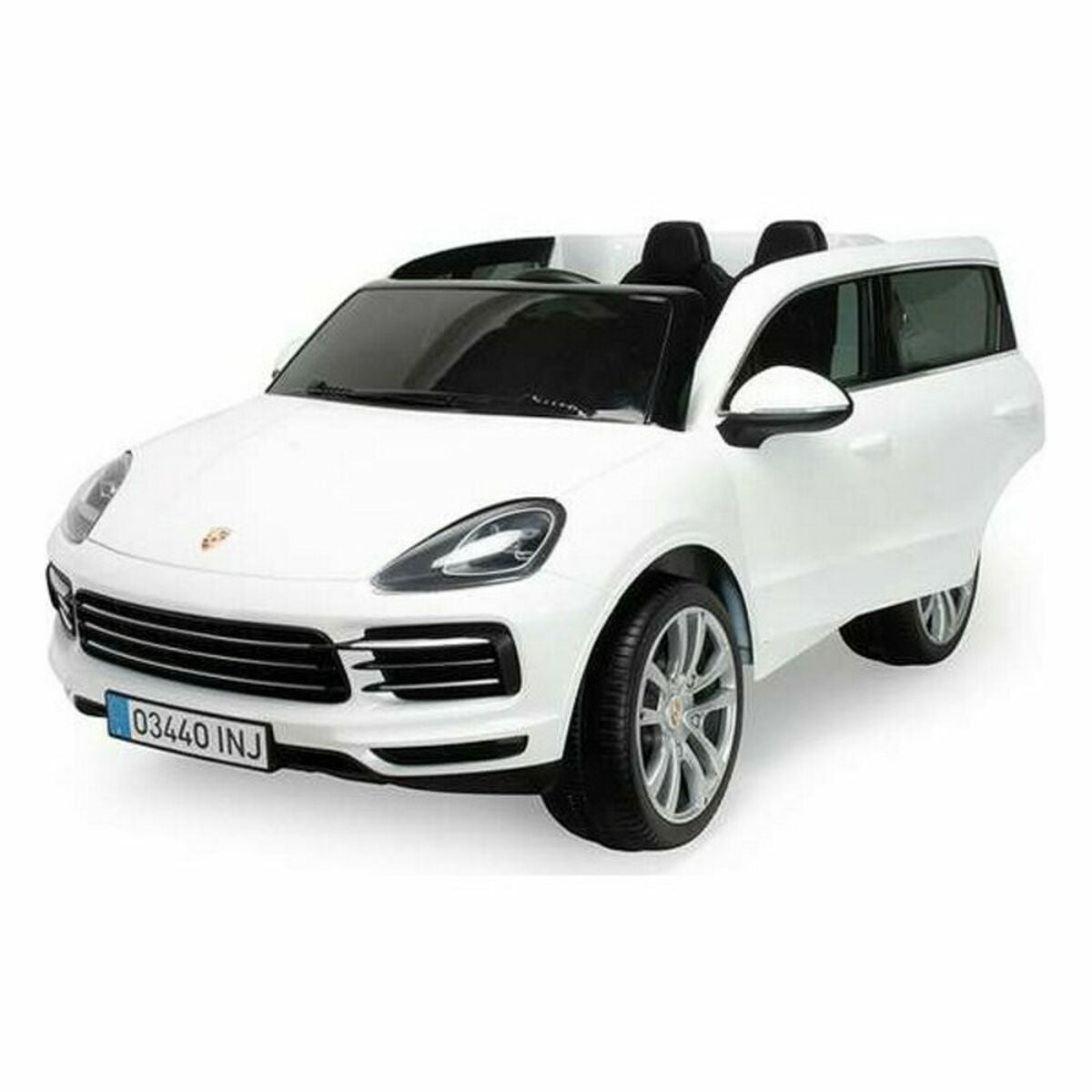 Children's Electric Car Injusa Porsche Cayenne 12V White (134 x 81,5 x 58 cm) - Little Baby Shop