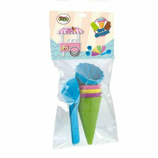 Ice Cream Moulds AVC Beach Plastic 7 Pieces - Little Baby Shop