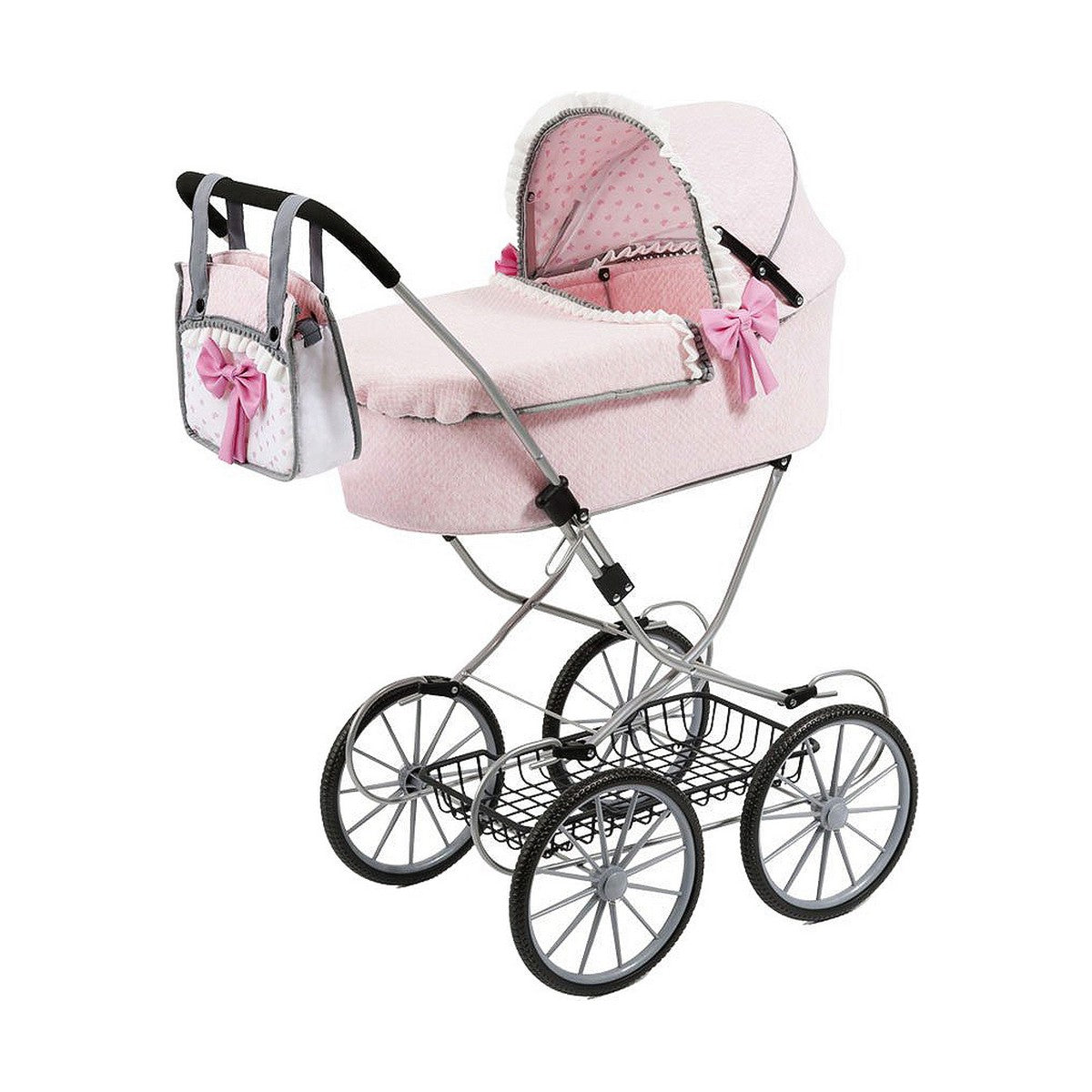 Doll Stroller Reig Dolls Pram Pink 64 cm - Little Baby Shop