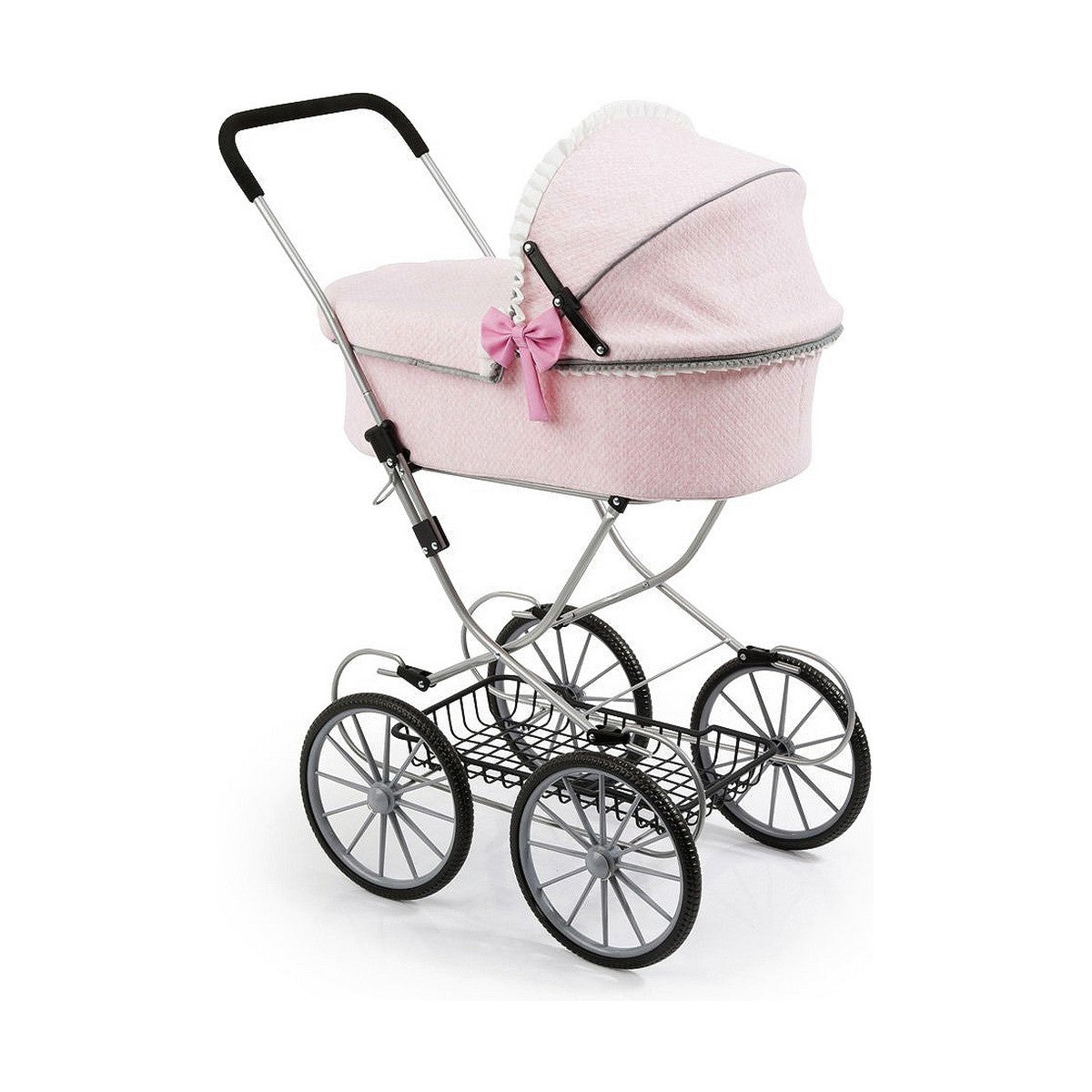 Doll Stroller Reig Dolls Pram Pink 64 cm - Little Baby Shop