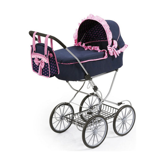 Doll Stroller Reig Dolls Pram Navy Blue 64 cm - Little Baby Shop