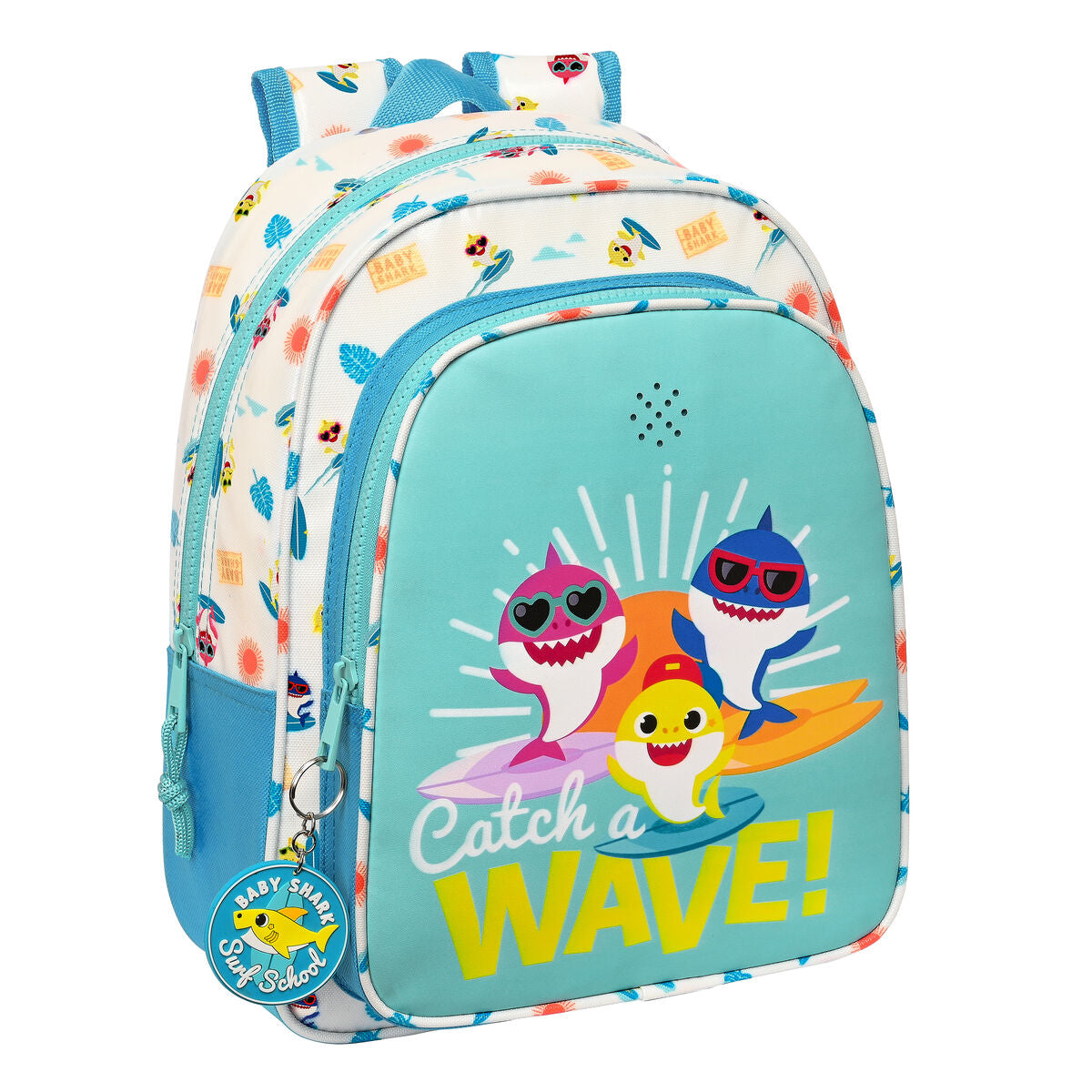 School Bag Baby Shark Surfing Blue White 27 x 33 x 10 cm - Little Baby Shop