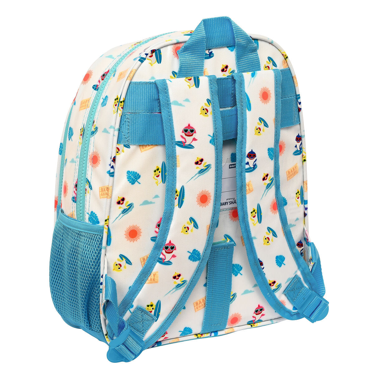 School Bag Baby Shark Surfing Blue White 27 x 33 x 10 cm - Little Baby Shop