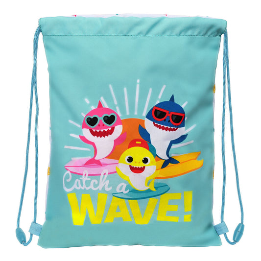 Backpack with Strings Baby Shark Surfing Blue White 26 x 34 x 1 cm - Little Baby Shop