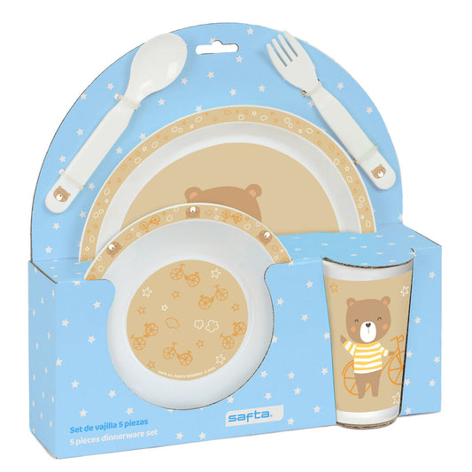 Children’s Dinner Set Safta Bear (5 Pieces) - Little Baby Shop