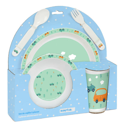 Children’s Dinner Set Safta Cars (5 Pieces) - Little Baby Shop