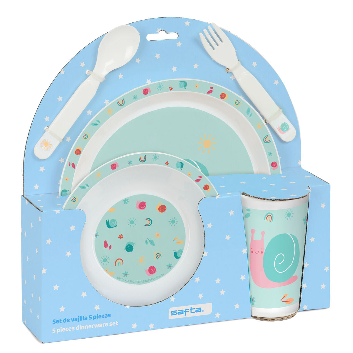 Children’s Dinner Set Safta Snail (5 Pieces) - Little Baby Shop