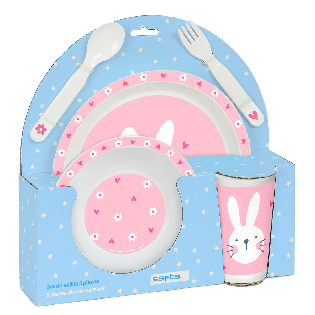 Children’s Dinner Set Safta Rabbit (5 Pieces) - Little Baby Shop