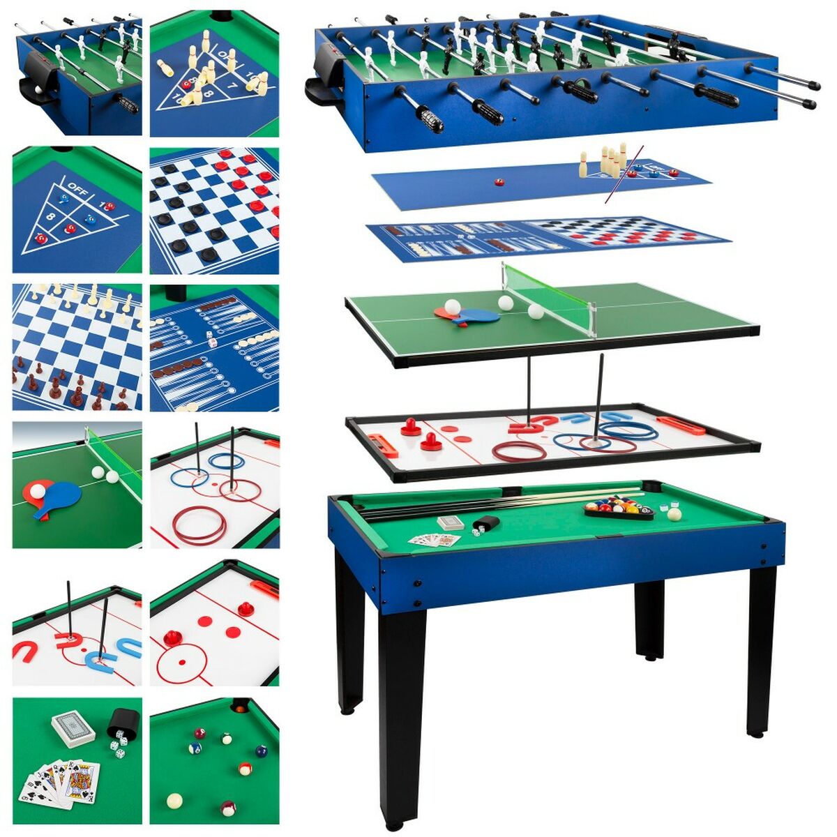 Multi-game Table Colorbaby 12-in-1 107 x 83,5 x 61 cm - Little Baby Shop