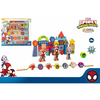 Playset Spidey Amazing Friends & Friends Wood 35 Pieces - Little Baby Shop