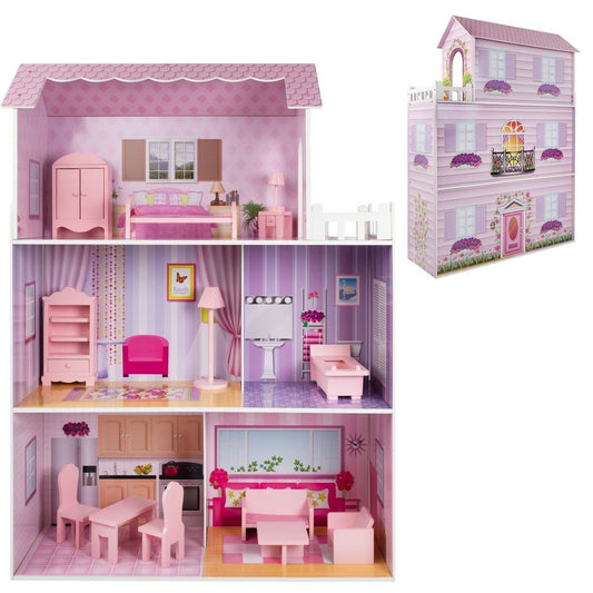 Doll's House Play & Learn 14 Pieces 80 x 112 x 31 cm - Little Baby Shop