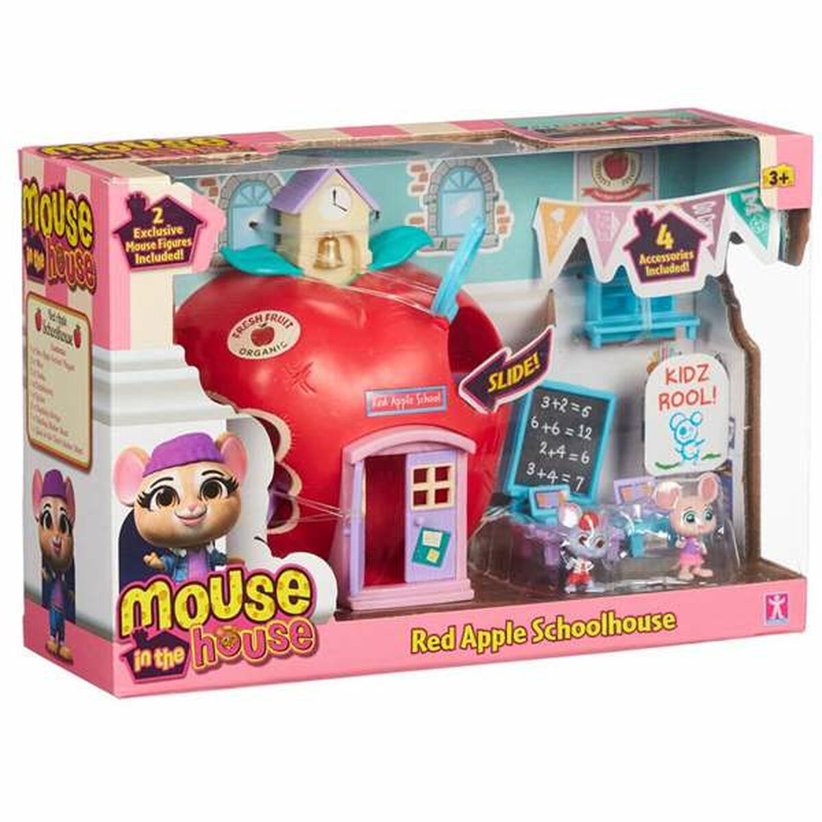 Playset Bandai Mouse In The House Red Apple Schoolhouse 24 x 16,5 x 8 cm - Little Baby Shop