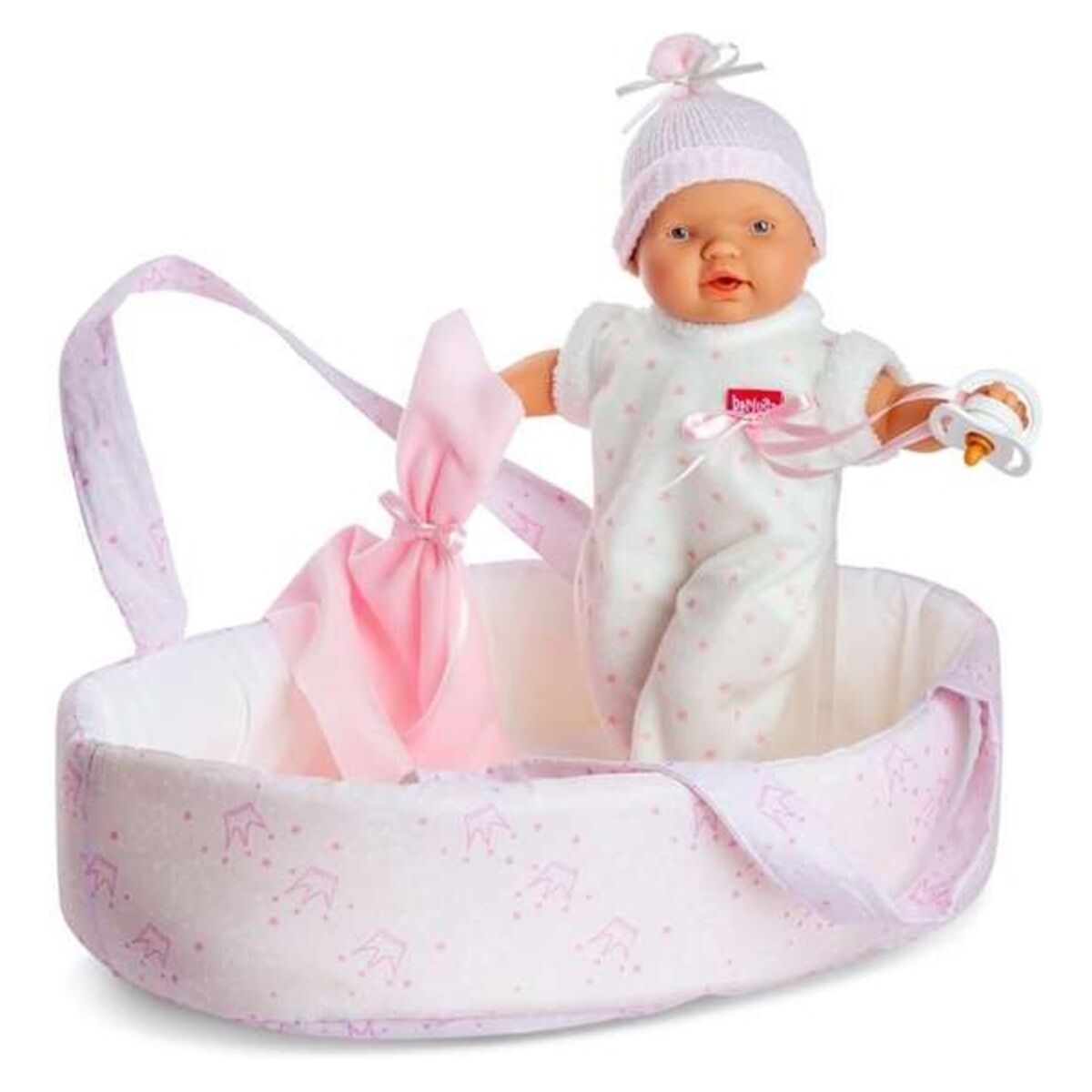 Baby Doll Berjuan 351 Basket Pink 28 cm (28 cm) - Little Baby Shop