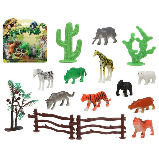 Set of Wild Animals Jungle 15 Pieces - Little Baby Shop