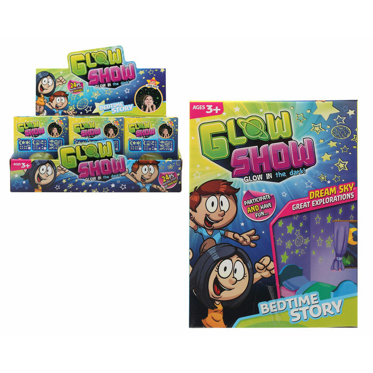 Set of stickers Glow Show Fluorescent - Little Baby Shop