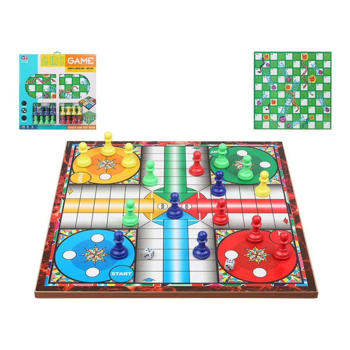 Parchís, Chess and Checkers Board Wood Infact and teaching - Little Baby Shop