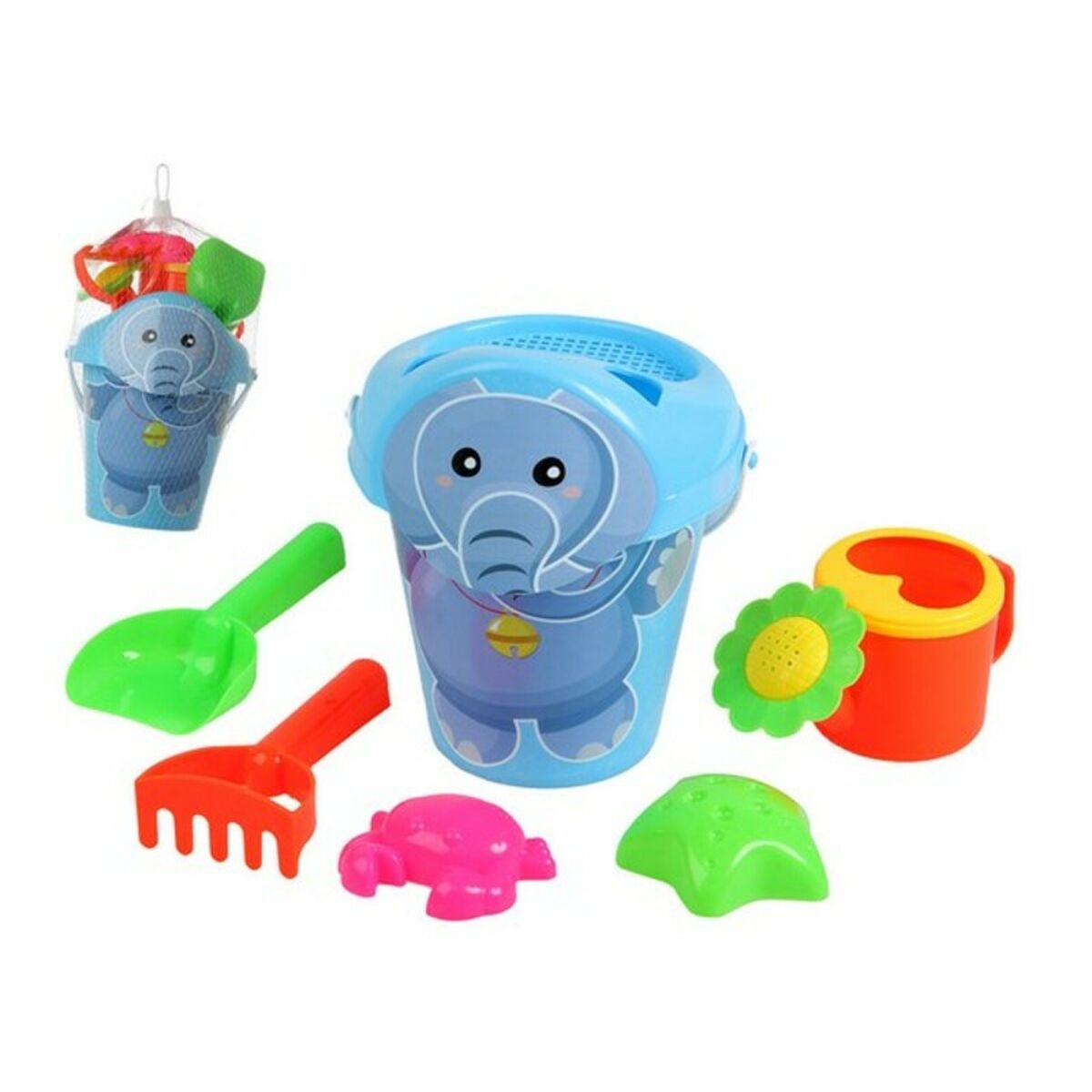 Beach toys set Happy Elephant (7 pcs) - Little Baby Shop