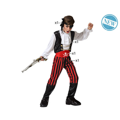 Costume for Children Pirate 10-12 Years Multicolour - Little Baby Shop