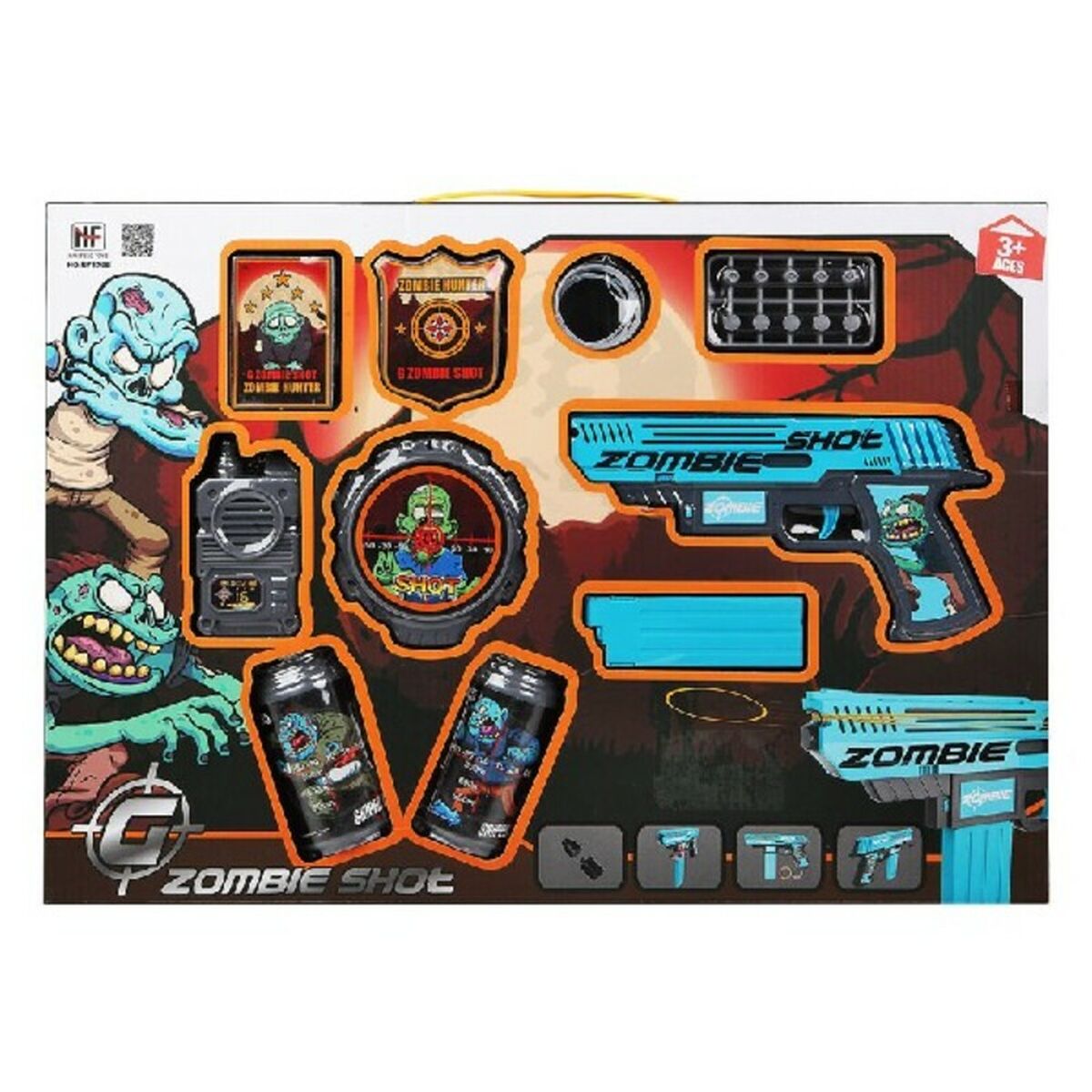 Playset Zombie Shot Dart Gun Blue (50 x 35 cm) - Little Baby Shop