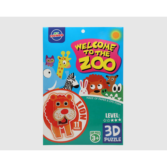 3D Puzzle Zoo Lion 27 x 18 cm 11 Pieces - Little Baby Shop