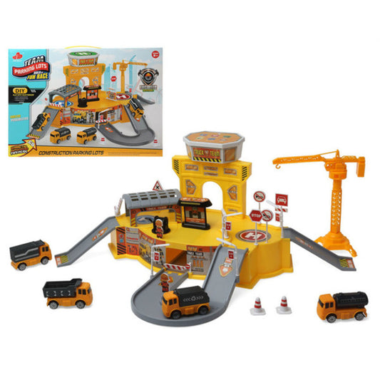 Track with Ramps Yellow Construction Work Vehicles (Set) 44 x 32 cm - Little Baby Shop