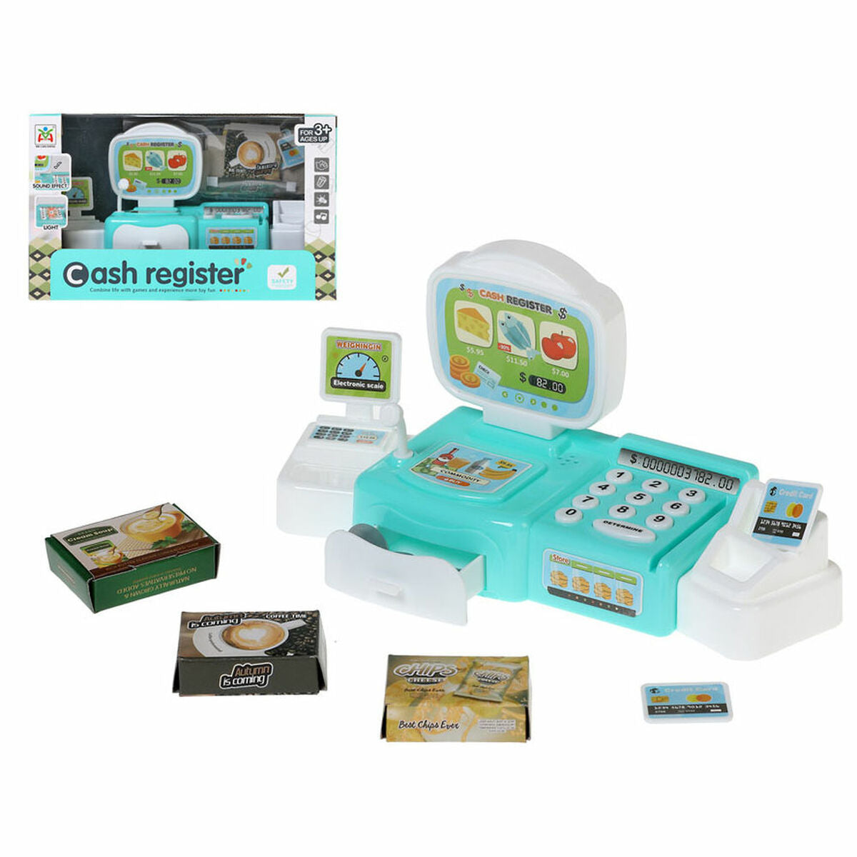 Toy Cash Register Light Toy set with sound - Little Baby Shop
