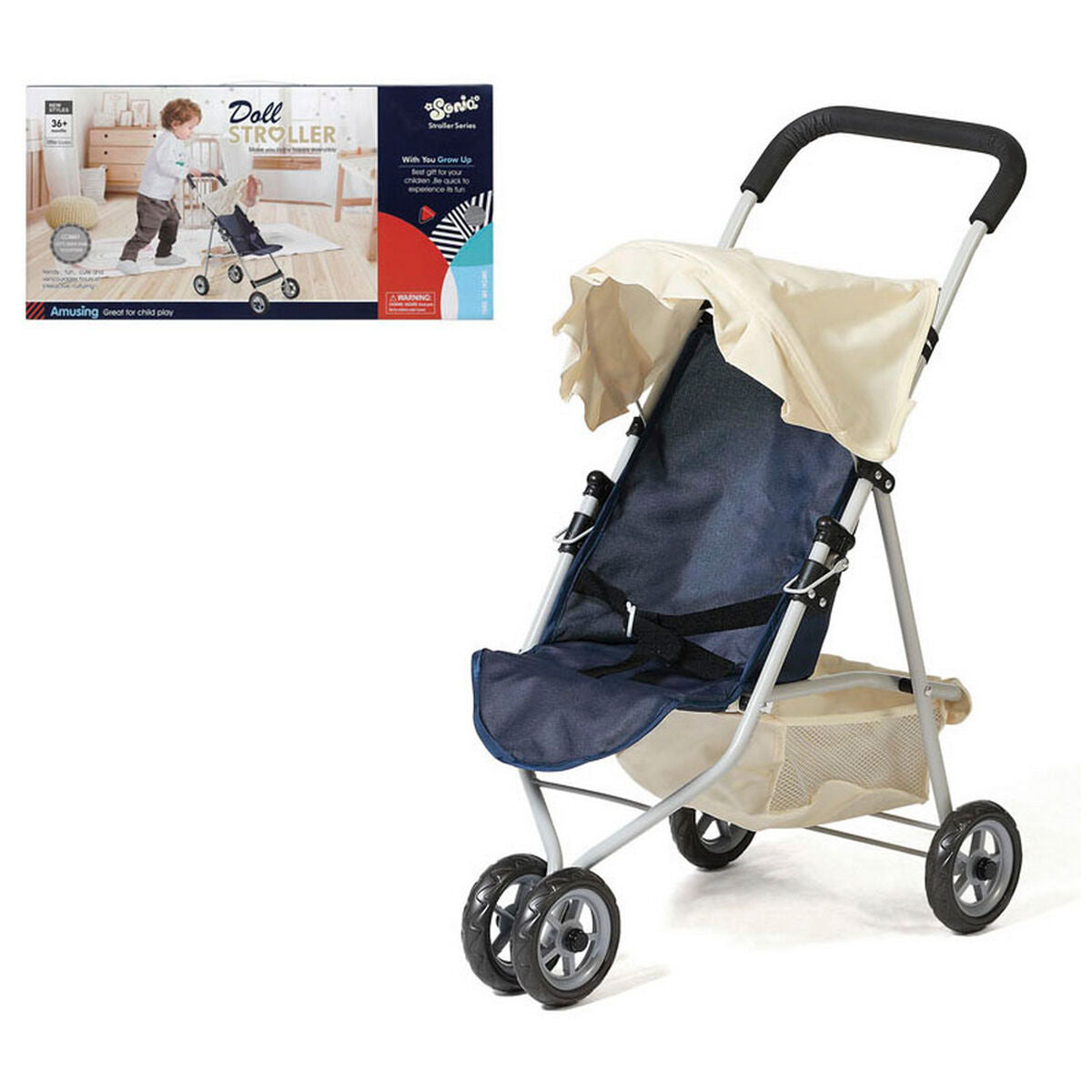 Doll Stroller 54 x 27 cm (Refurbished B) - Little Baby Shop