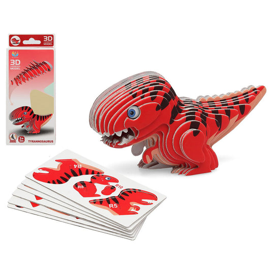 3D Puzzle Dino Red 18 x 8 cm - Little Baby Shop