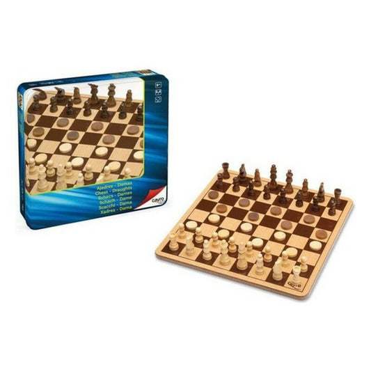 Chess and Checkers Board Cayro Wood - Little Baby Shop