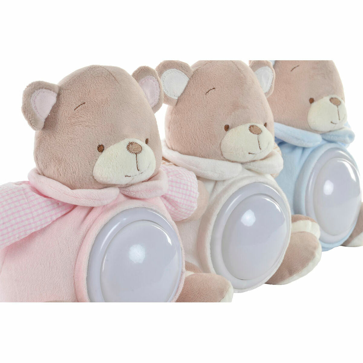 Fluffy toy DKD Home Decor BE-184630 Beige Sky blue Light Pink Children's Bear 19 x 11 x 22 cm (3 Pieces) - Little Baby Shop