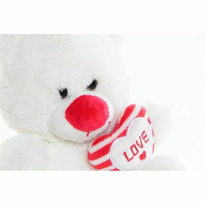 Fluffy toy DKD Home Decor White Red Plastic Children's 17,5 x 15 x 20 cm - Little Baby Shop