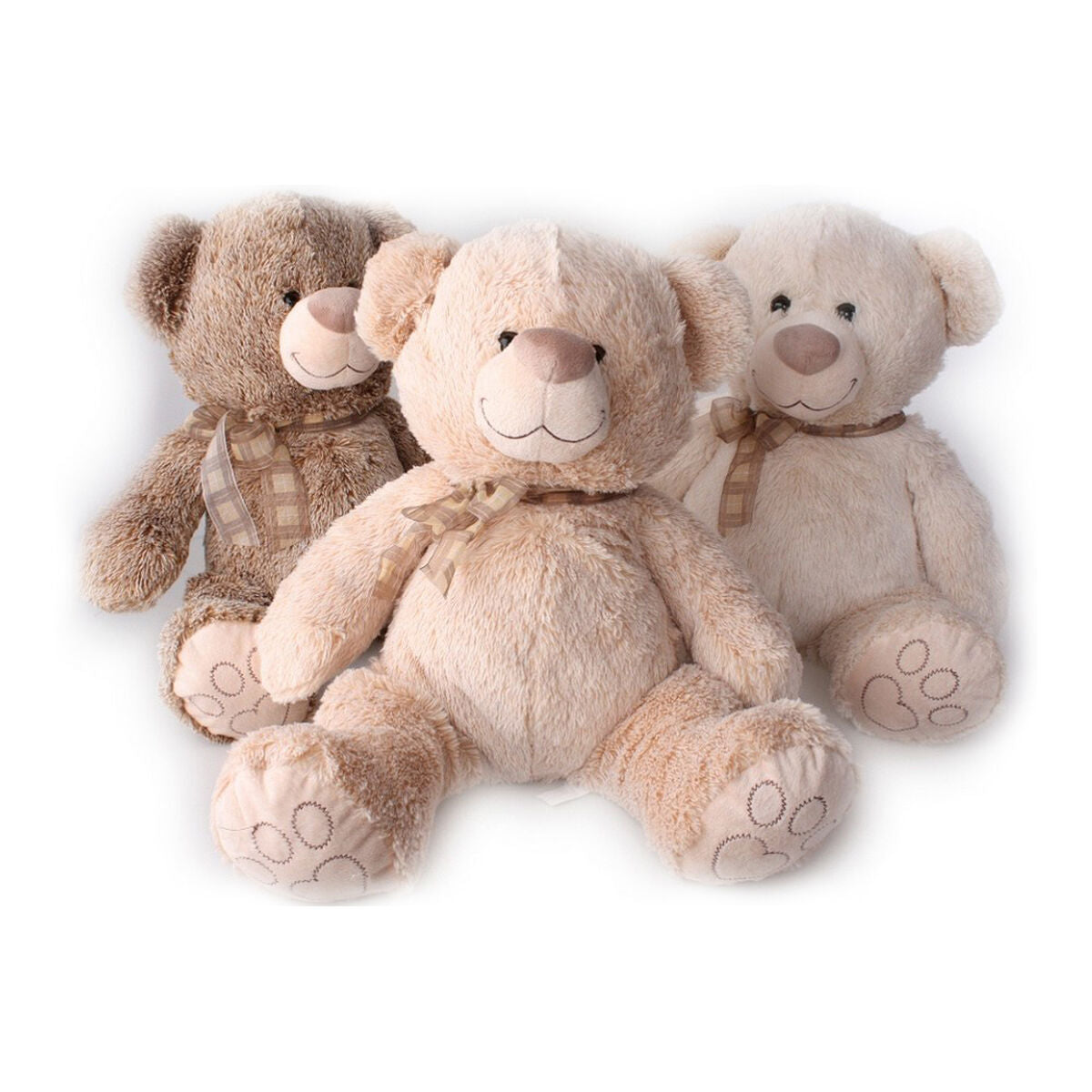 Teddy Bear DKD Home Decor 42 x 45 x 45 cm Beige Brown White Bear (3 Pieces) - Little Baby Shop