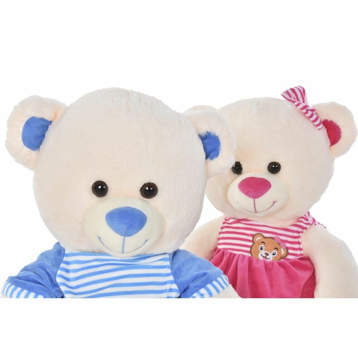 Teddy Bear DKD Home Decor Beige Blue Pink Children's Bear 25 x 25 x 50 cm (2 Units) - Little Baby Shop