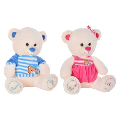 Teddy Bear DKD Home Decor Beige Blue Pink Children's Bear 25 x 25 x 50 cm (2 Units) - Little Baby Shop