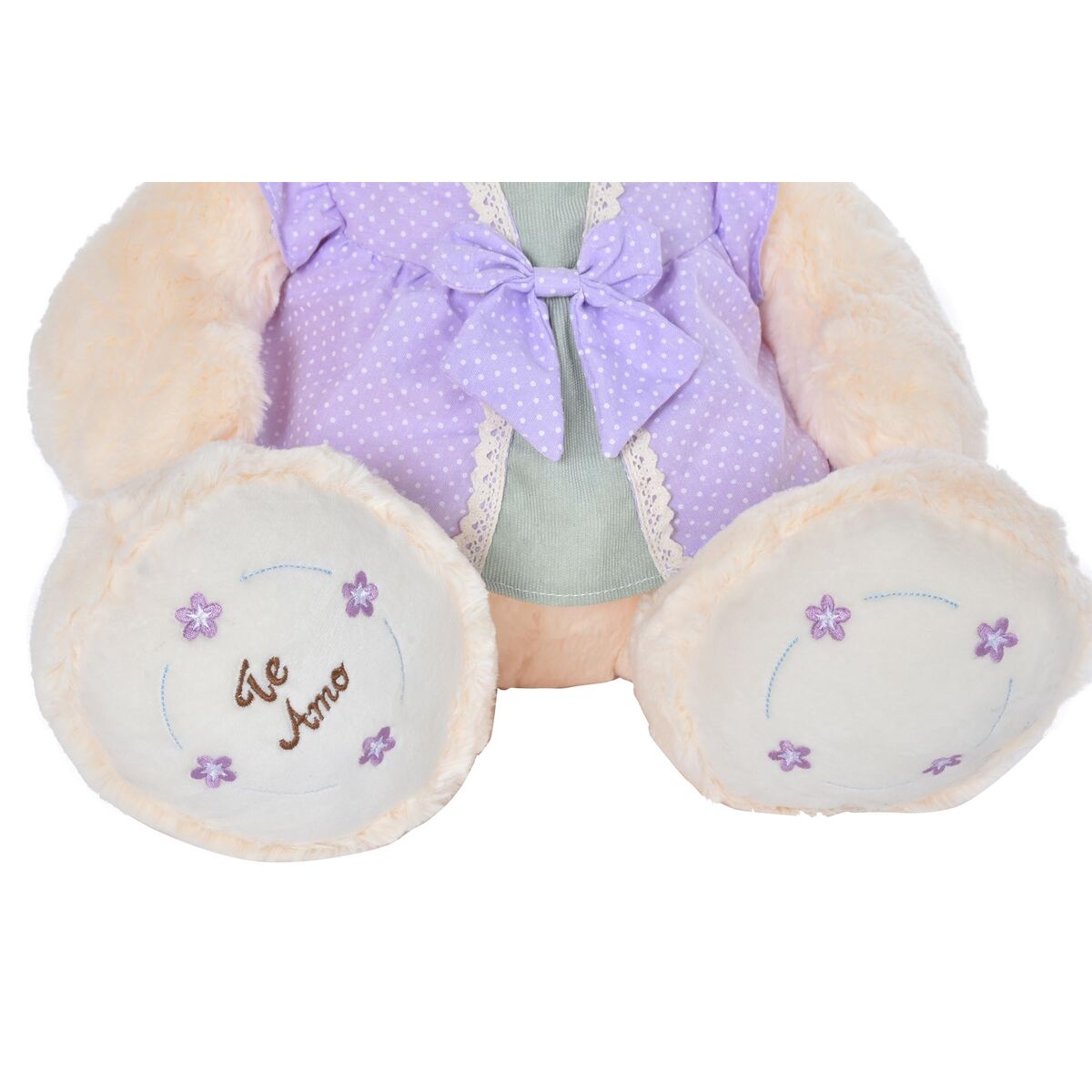 Teddy Bear DKD Home Decor Dress 42 x 20 x 50 cm Beige Pink Lilac Children's Bear (2 Units) - Little Baby Shop