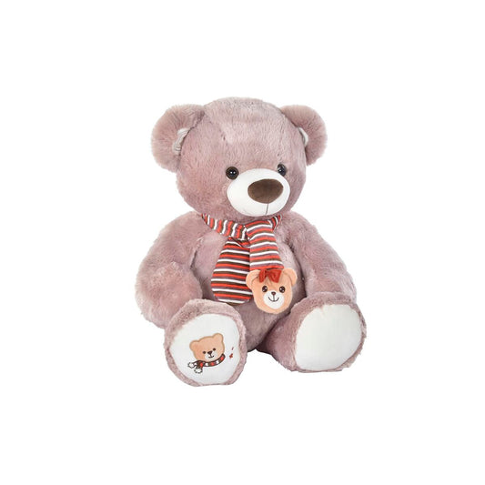 Teddy Bear DKD Home Decor White Scarf Brown Children's Bear 50 x 30 x 60 cm - Little Baby Shop