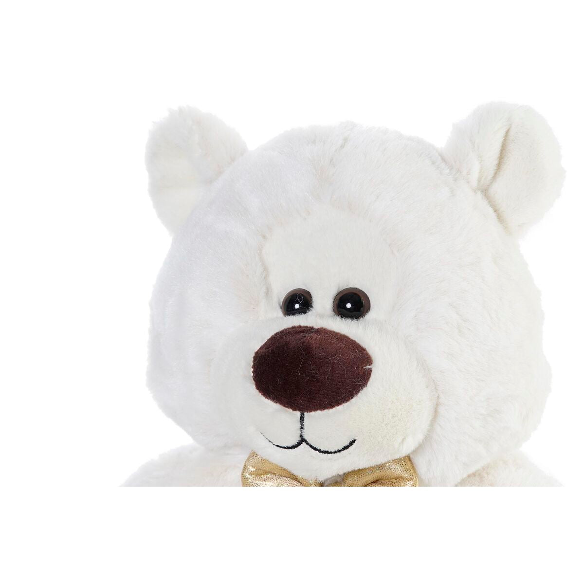 Teddy Bear DKD Home Decor Bow tie White Golden Metal Children's Bear 30 x 40 cm 30 x 30 x 36 cm - Little Baby Shop