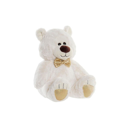 Teddy Bear DKD Home Decor Bow tie White Golden Metal Children's Bear 30 x 40 cm 30 x 30 x 36 cm - Little Baby Shop