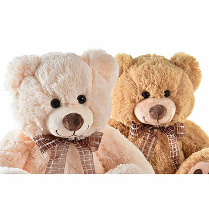 Teddy Bear DKD Home Decor Lasso 35 x 30 x 41 cm Beige Brown Children's Bear (2 Units) - Little Baby Shop