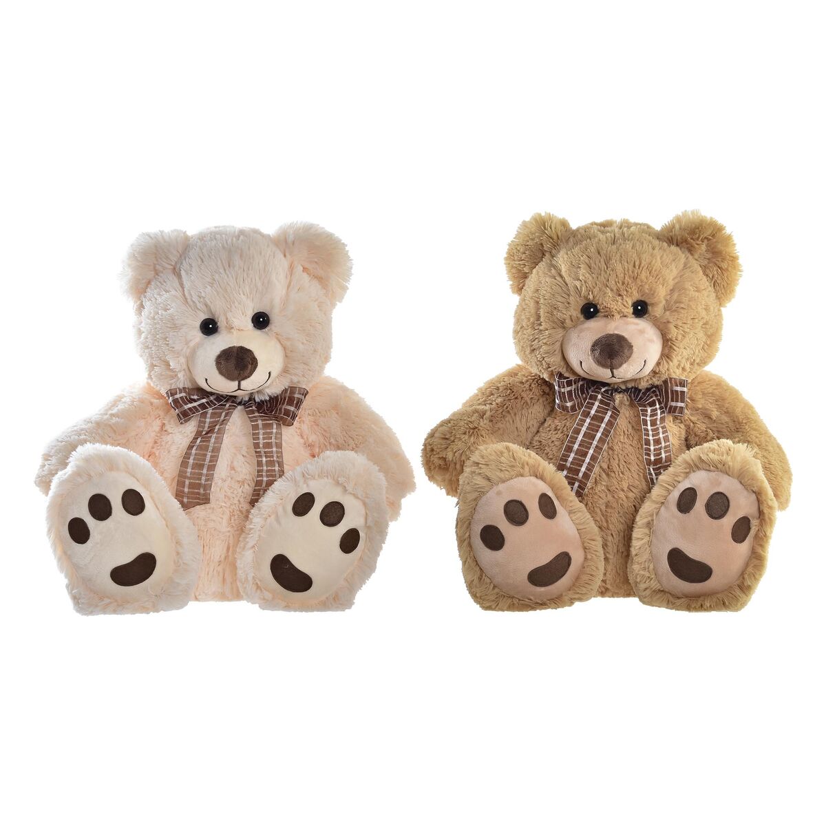 Teddy Bear DKD Home Decor Lasso 35 x 30 x 41 cm Beige Brown Children's Bear (2 Units) - Little Baby Shop