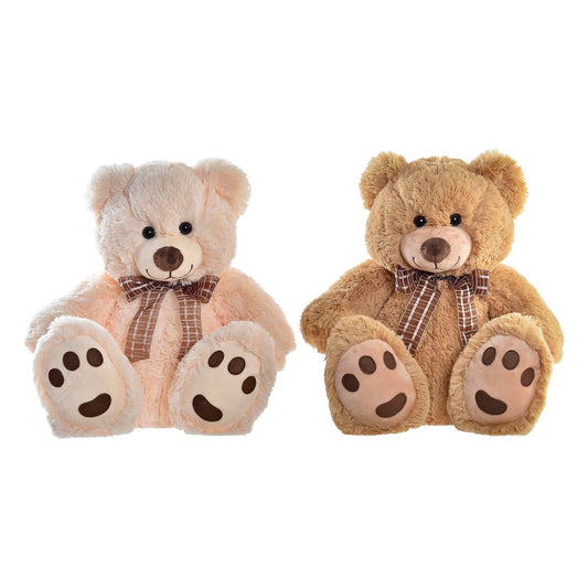 Teddy Bear DKD Home Decor Lasso 35 x 30 x 41 cm Beige Brown Children's Bear (2 Units) - Little Baby Shop