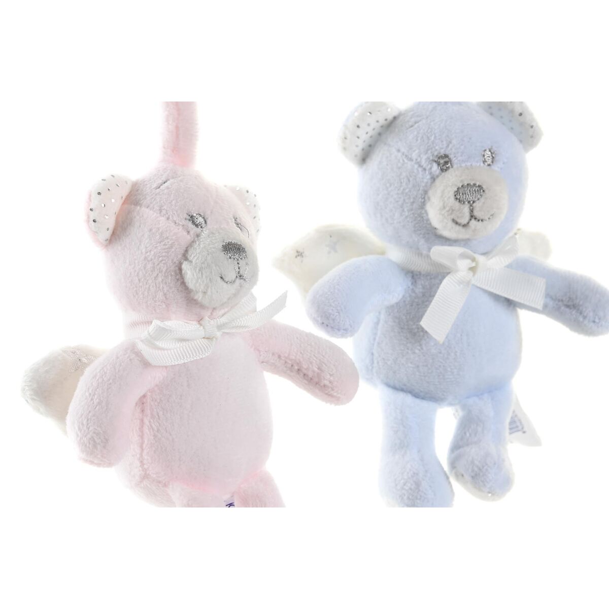 Fluffy toy DKD Home Decor Bear Star 13 x 6 x 40 cm (2 Units) - Little Baby Shop