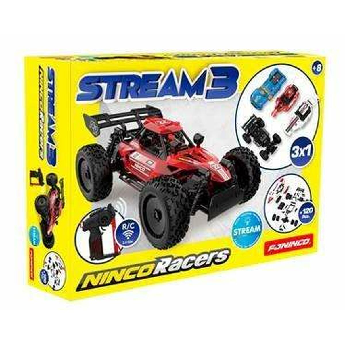 Remote-Controlled Car Ninco Nincoracers Stream 3 1:18 2,4 GHz 120 Pieces - Little Baby Shop