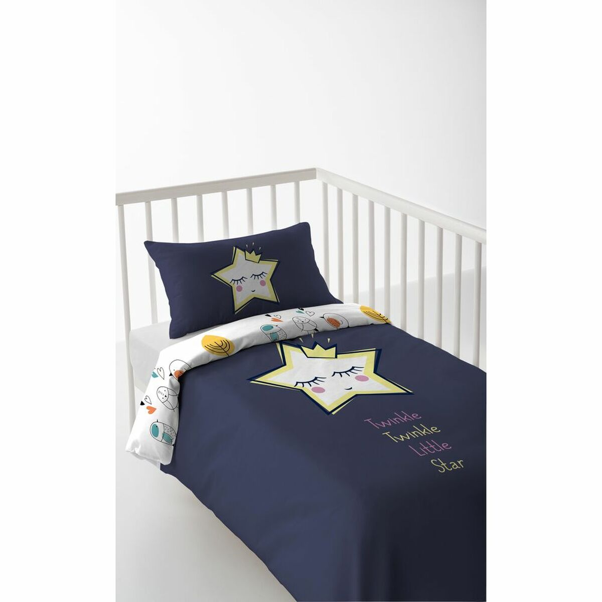 Cot Quilt Cover Cool Kids Anastasia Reversible 115 x 145 + 20 cm 80cm cot - Little Baby Shop