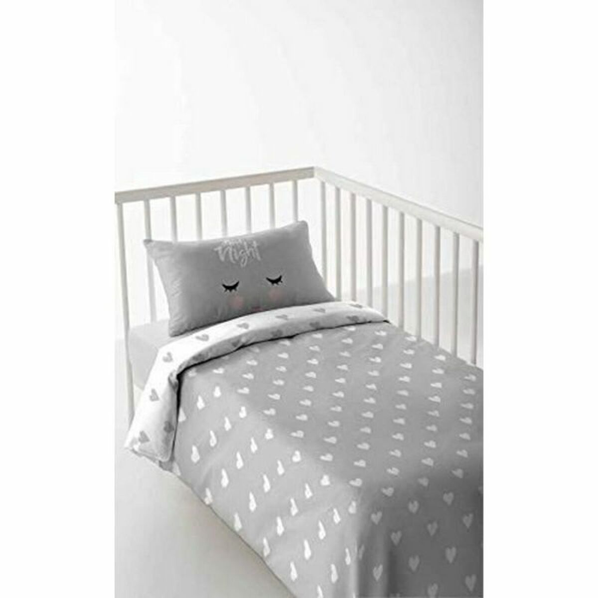 Nordic cover Cool Kids Hearts 100 x 120 cm 100 x 120 + 20 cm 60cm cot - Little Baby Shop