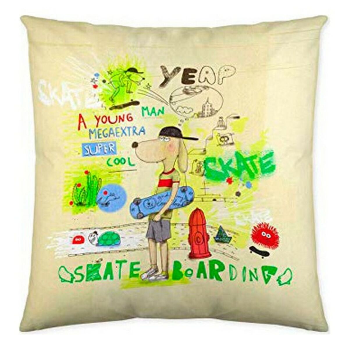 Cushion cover Cool Kids Skate Boarding (50 x 50 cm) - Little Baby Shop