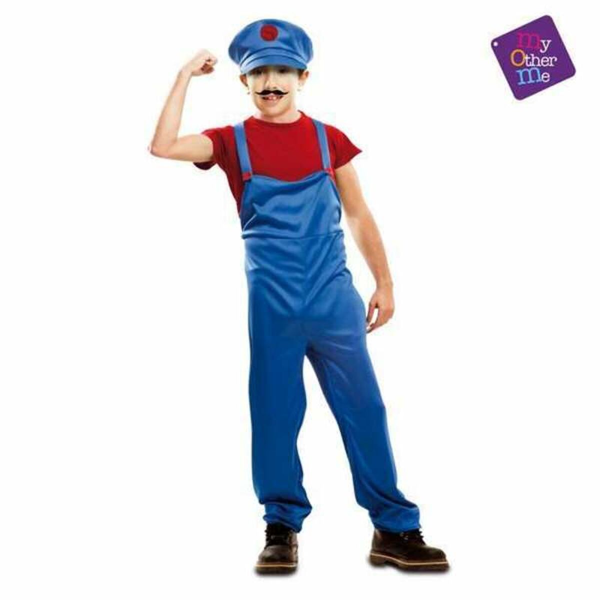 Costume for Children My Other Me Plumber Red (3 Pieces) - Little Baby Shop