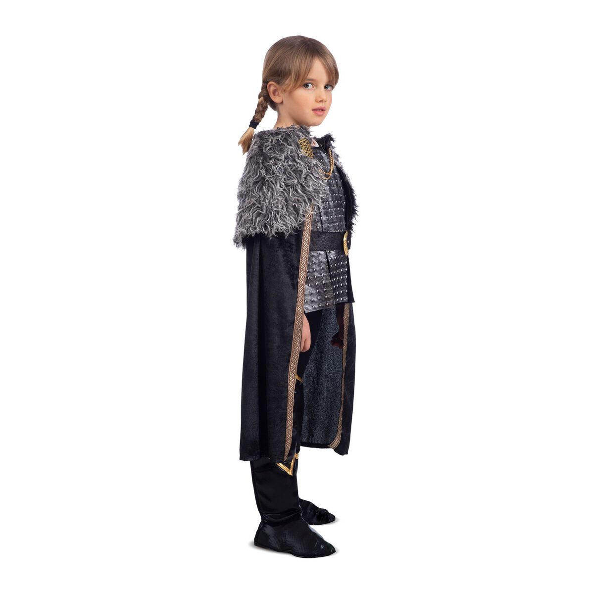 Costume for Children My Other Me Female Viking Black Grey (5 Pieces) - Little Baby Shop